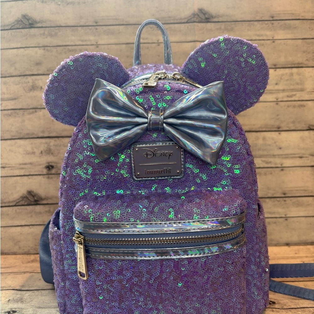 Loungefly Purple Sequin Celebration Backpack